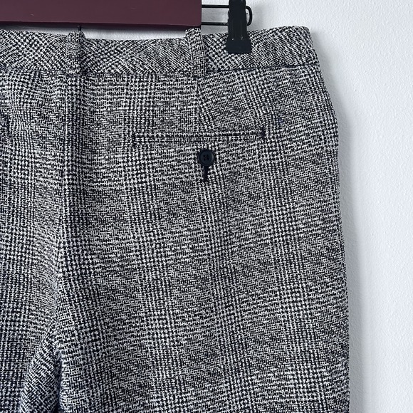 Worthington Ladies 12P Grey Black White Tweed Wide-leg Career Pants Belt Loops - Picture 5 of 14